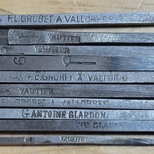 10 herramientas de grabado para relojero joyero marca Grobet Vautier Glardon Swartchild segunda mano  Embacar hacia Mexico
