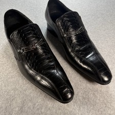 Sapato social masculino Pasquale Alborino italiano oxfords couro preto tamanho 43, usado comprar usado  Enviando para Brazil
