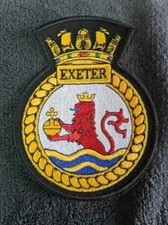 Hms exeter embroidered for sale  LISKEARD