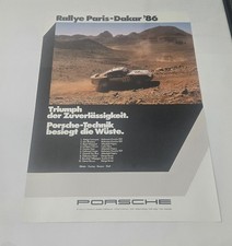 Usado, Pôster reimpressão de fábrica Porsche Paris Dakar 1986 Rallye Rothmans 959 23"x17"  comprar usado  Enviando para Brazil