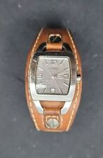 Relógio de pulso Fossil JR-8157 analógico data quartzo mostrador SS 1 peça couro marrom comprar usado  Enviando para Brazil