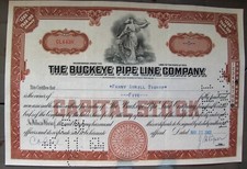 Usado, Buckeye Pipe Line Comp. certificado de estoque datado da década de 1940 comprar usado  Enviando para Brazil