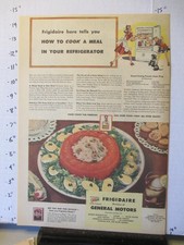 anúncio de jornal 1944 FRIGIDAIRE General Motors geladeira Segunda Guerra Mundial tomate aspic anel comprar usado  Enviando para Brazil