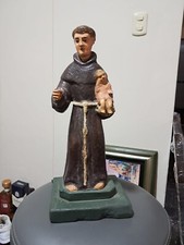 SÃO ANTÔNIO DE PÁDUA COM A CRIANÇA - ESCULTURA COLONIAL ESPANHOLA DE MADEIRA comprar usado  Enviando para Brazil