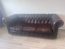Chesterfield leather seater for sale  CHICHESTER