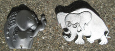 Lot pewter elephant for sale  Decatur