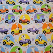 Tecido de algodão para carros de animais estampa de corrida 2 jardas x 44" tecidos para costura infantil Hancock comprar usado  Enviando para Brazil