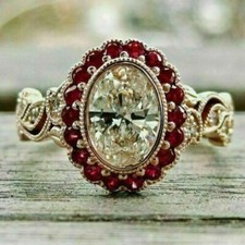 Oval diamond red for sale  LEEDS