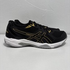 Tênis Asics Gel-Rocket 10 masculino tamanho 10 preto/ouro puro com cadarço LIMPO comprar usado  Enviando para Brazil