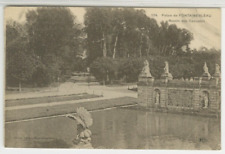 Usado, Cartão postal FRANÇA cachoeira vista para piscina - Palácio de Fontainebleau c1910s vintage 04 comprar usado  Enviando para Brazil