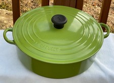 Forno holandês clássico Le Creuset WIDE #30 difícil de encontrar verde limão 6,75 Qt, usado comprar usado Forno holandês clássico Le Creuset WIDE #30 difícil de encontrar verde limão 6,75 Qt, usado comprar usado  Enviando para Brazil