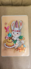 Embroidered card rabbit d'occasion  Expédié en Belgium