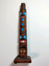 Estatueta vintage autêntica totem artesanal do Alasca 8” feita no Alasca Ketchican comprar usado  Enviando para Brazil