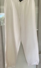white lined linen trousers ladies for sale  BARROW-IN-FURNESS