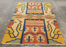 Tapete de assoalho vintage feito à mão estilo tradicional turco Kilim 212x157 cm comprar usado  Enviando para Brazil