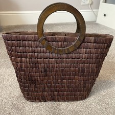Brown woven raffia for sale  LUTTERWORTH