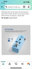 Pedal de guitarra SONICAKE ABY mini AB switcher com interruptor de buffer linha de caixa ab comprar usado  Enviando para Brazil