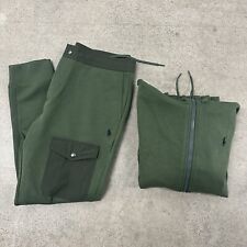 Polo Ralph Lauren Para Hombre Verde Doble Tejido Pantalones Jogger Sudadera con Capucha Conjunto Talla Mediana, usado segunda mano  Embacar hacia Argentina