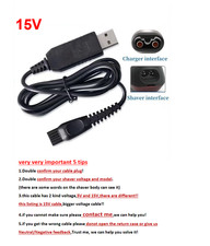 Usado, Cabo carregador de energia USB 15V para aparador Philips Norelco Multigroom 7000 MG7750 49 comprar usado  Enviando para Brazil