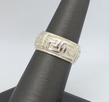 MILOR-Itália- Prata Esterlina 925- Anel Labirinto Grego - Tamanho 6.5 - 5.7g.  #980 comprar usado  Enviando para Brazil