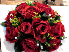 Bolas de flores para centros de mesa bolas de rosas flores artificiales rojo intenso 9 en total. segunda mano  Embacar hacia Argentina