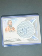 #56/199 Topps UFC Knockout Khamzat Chimaev Jumbo Blue Fight Mat Patch autografado 2024 comprar usado  Enviando para Brazil