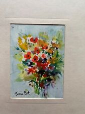 Aquarelle fleurs bouquet d'occasion  Saint-Pierre-du-Mont