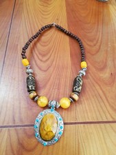 Halskette collier grossem gebraucht kaufen  Dortmund