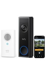 Campainha de vídeo de segurança eufy câmera sem fio 2K com carrilhão sem taxa mensal nova comprar usado  Enviando para Brazil