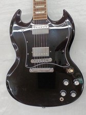 Guitarra elétrica Gibson SG padrão preta fabricada nos EUA 2022 corpo sólido comprar usado  Enviando para Brazil