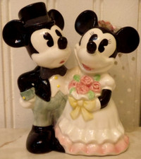 Estatueta vintage Disney Minnie & Mickey Mouse noiva/noivo porcelana topo de bolo comprar usado  Enviando para Brazil