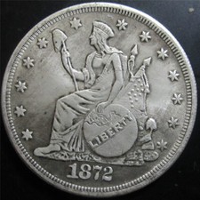 Moneda conmemorativa de dólar de plata libertad sentada de 1872 monedas de colección segunda mano  Embacar hacia Mexico