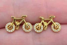 Brincos femininos redondos de diamante simulado folheados a ouro amarelo 14k com diamante 2 quilates comprar usado  Enviando para Brazil