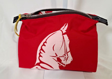 Bolsa cosmética de lona Rebecca Ray cavalo equestre cavalo vermelho lona, bolsa de armazenamento  comprar usado  Enviando para Brazil