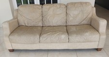 Dfs beige leather for sale  SITTINGBOURNE
