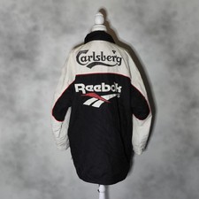 Jaqueta de chuva Liverpool FC Reebok masculina preta treinamento | Futebol vintage dos anos 90 tamanho G, usado comprar usado  Enviando para Brazil