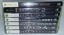 Conjunto completo de 7 jogos Halo Xbox 360 com manuais inserções de capa pôster e capas comprar usado  Enviando para Brazil