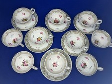 Georgian Spode 10 xícaras e 6 pires em forma de tigela Pat.1469 antigo pintado à mão comprar usado  Enviando para Brazil