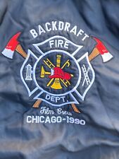 Usado, Jaqueta bombardeiro Backdraft Film Crew Holloway grande emblema CFD promocional Fire Dept 1990 comprar usado  Enviando para Brazil