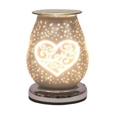 White Satin Aroma Touch Lamp Wax Tart Warmer Scented Oil Burner Diffuser for sale  GLASGOW