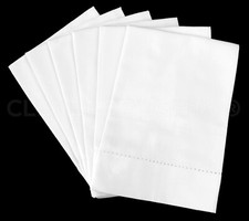 Guardanapos de jantar pesados 20" ponto bainha branco - 100% algodão - Bordado - 6 12 comprar usado  Enviando para Brazil