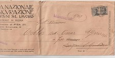Italia 1928 cover usato  San Giuliano Terme