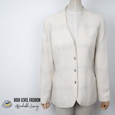 Blazer Thiery MUGLER Feminino Fino Acetato e Viscose Três Botões Bege Tamanho G, usado comprar usado  Enviando para Brazil