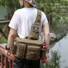 Bolsa de ombro de pesca multifuncional pesca cintura pacote 600DNylon esportes ao ar livre, usado comprar usado  Enviando para Brazil