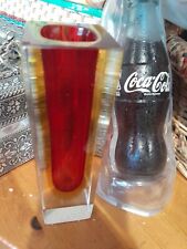 Vaso vetro rosso usato  Torino