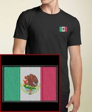 Camiseta preta bordada bandeira mexicana México nova  comprar usado  Enviando para Brazil