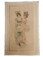 Grande lithographie élégante d'occasion  Amiens-