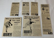 lote de seis anúncios BIKE ATHLETIC SUPPORTER ~ Bill George, Johnny Weismuller, mais comprar usado lote de seis anúncios BIKE ATHLETIC SUPPORTER ~ Bill George, Johnny Weismuller, mais comprar usado  Enviando para Brazil