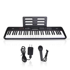 Piano digital 61 teclas com alto-falante microfone folha suporte fonte de alimentação portátil comprar usado  Enviando para Brazil