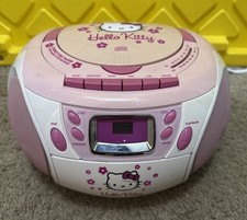 Reproductor de cinta casete CD Hello Kitty Boombox radio AM/FM KT2028B (leer) segunda mano  Embacar hacia Mexico